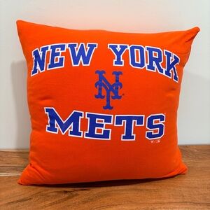 One-Of-A-Kind New York Mets T-Shirt Accent Throw Pillow | 17 x 17